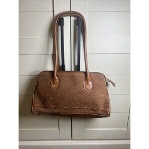 DX Touch Suede Braided Shoulder Bag Camel Brown Purse